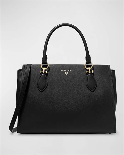 michael kors harper medium satchel black|Michael Kors marilyn small satchel.